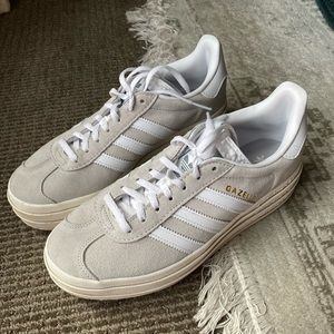 Adidas Women Gazelle Bold Grey Cloud White Sneakers